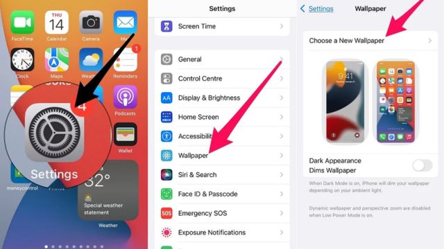 how to change home screen on iphone